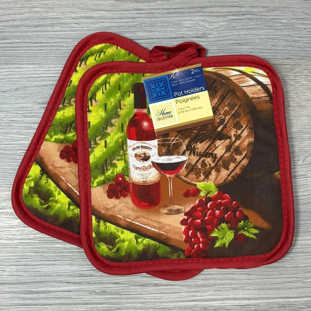 Wine‎ Themed Oven Mitts & Pot Holders NEW